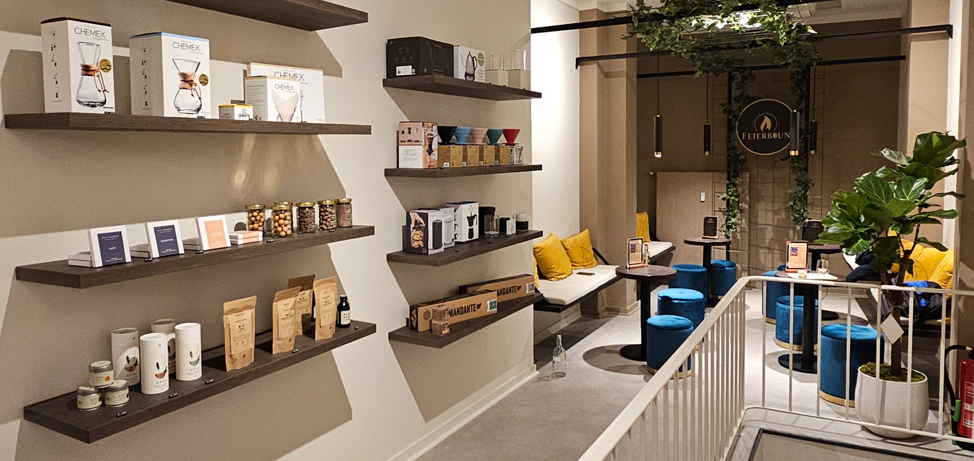 MBLinks Aménagement - Feierboun Coffeeroasters Finalité chantier Feierboun Luxembourg